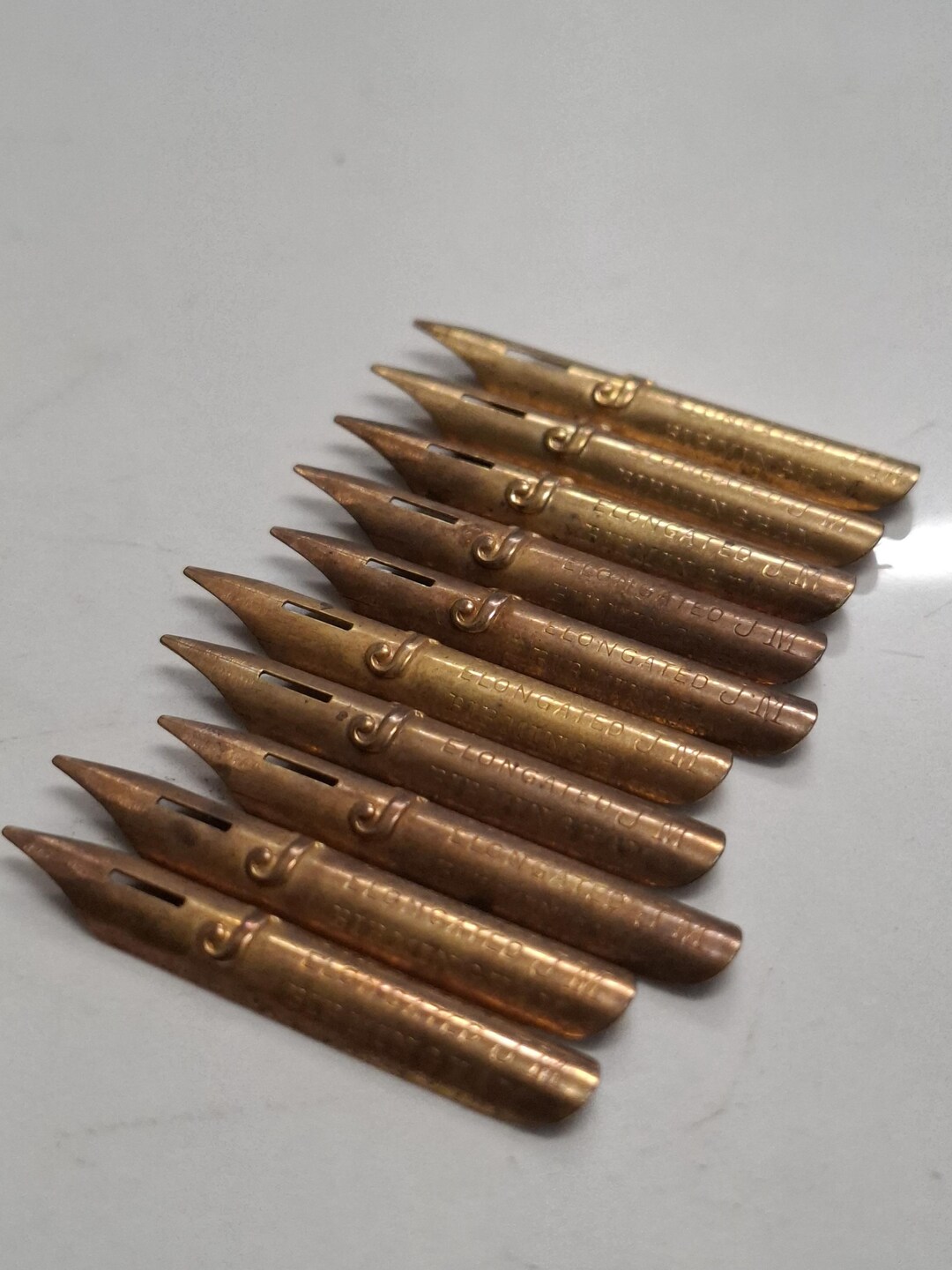 Antique Brass 10 X John Heaths Elongated Dip Pen Nibs - Etsy