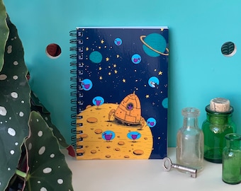 Notebook - Space - Rocket on the Moon - Sketchbook