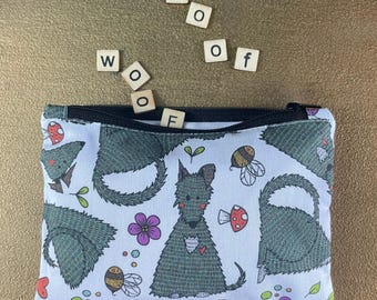 The Scruffy Hound Adventures - Zip Bag - Pencil Case/ Make-up Bag/ Purse