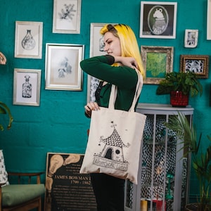 Tote Bag: WhimSicAL LusH Star House Bag - Illustrated Cotton Tote Bag by WhimSicAL LusH