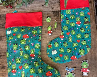 Christmas Stocking - Frogs