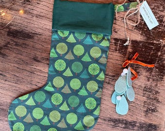 Christmas Stocking - Trees - Woodland - Forest