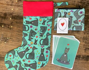 Christmas Stocking - The Scruffy Hound Adventures - Lupin the Lurcher