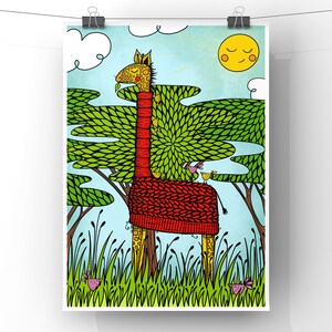 Print: Giraffe - Cosy Bosies in the Trees