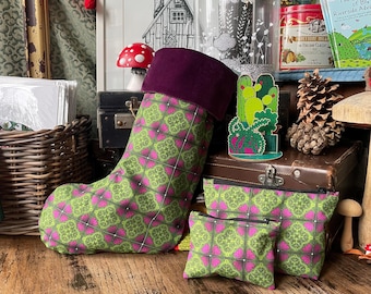 Christmas Stocking - Victorian Tulips - Patterned