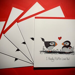 Puffin Love Card I Really Puffin Love You image 3