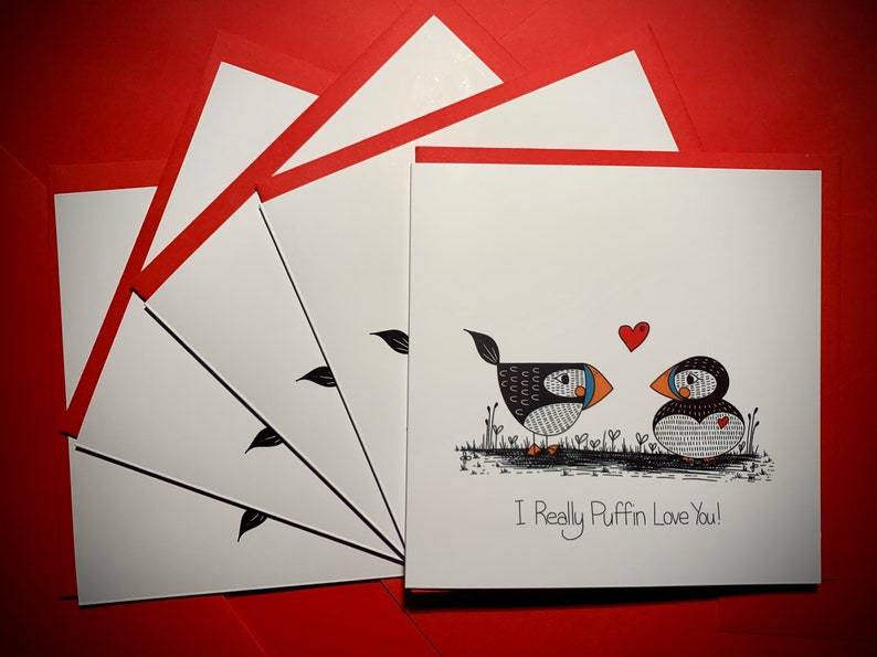 Puffin Love Card I Really Puffin Love You image 3