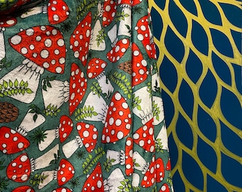 Toadstool Blanket - Green - cosy throw - coorie - baby blanket - woodland - forest - fairytale - nature - mushroom - mushroom core