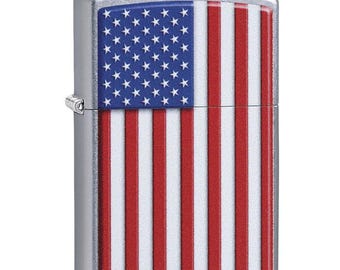 Personalized United States Flag Patriotic Genuine Zippo Lighter