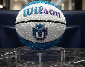 Custom Rhinestone Basketball — Signature Autograph Edition