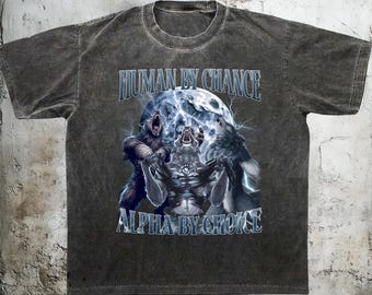 Wolf Pack Graphic Tee, Alpha By Choice, Retro Animal Tee, 90s Streetwear Shirt