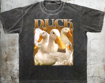 Camiseta con gráfico de pato vintage, regalo para amantes de los patos, camiseta divertida con pájaro