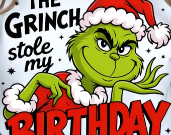 Le méchant garçon vert a volé mon anniversaire (PNG), Anniversaire rouge preppy mignon (PNG), Fête d'anniversaire drôle et sarcastique pour enfants, Anniversaire sur le thème des films rétro.