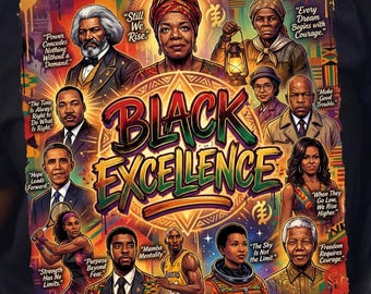 Black Excellence PNG, Mois de l'histoire des Noirs, Kobe Bryant, MLK, Michelle Obama, Maya Angelou, Malcolm X, Afrocentric Melanin Cricut
