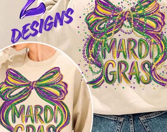 Ensemble de nœuds papillon Mardi Gras à coups de pinceau (PNG), style preppy, gâteau des rois, fleur de lys (PNG), carnaval de la Nouvelle-Orléans, Louisiane