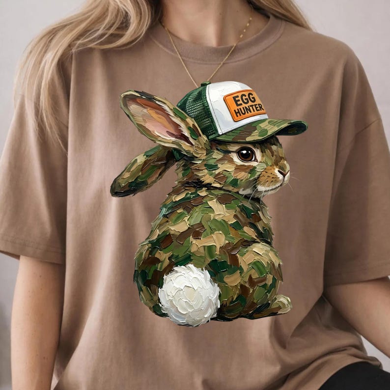 What Bunny Rabbit Camaflouges Camo Bunny Egg Hunter PNG, Hunting Boys Easter, Rabbit in Cap ...