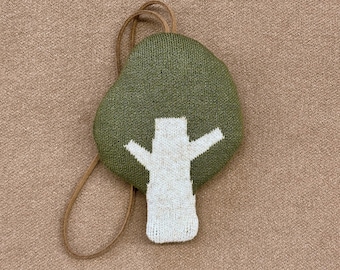 Knit Tree Bag Charm • Forest Keychain • Nature Accessory