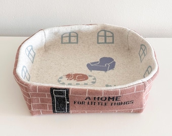 Knit House Trinket Basket • Desk Organizer • Catchall Basket • Small Storage