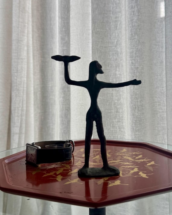 Mid-Century Bronze Abstract Figure Sculpture – Brutalist Studio Cast