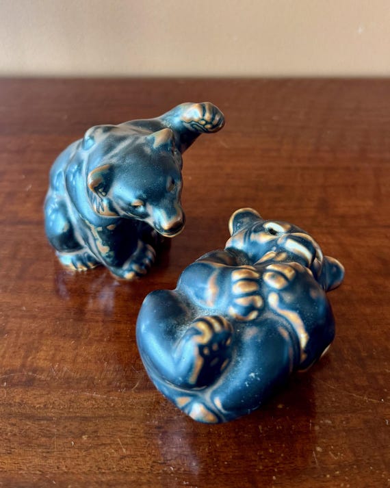 Stoneware Bears by Knud Kyhn for Royal Copenhagen, 1960s – Danish Design (Pair)