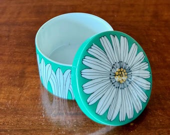 Rosenthal Germany Studio Line Small Porcelain Lidded Box – Turquoise Daisy