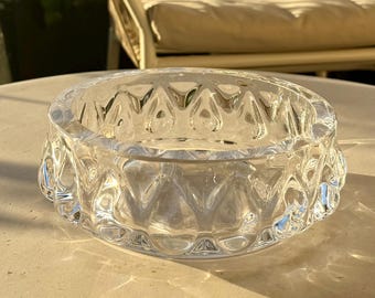 Signed Crystal Bowl – Bertil Vallien Kosta Boda Style, Scandinavian Art Glass