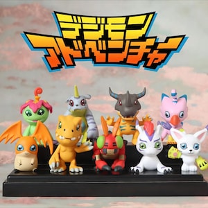 9Pcs Digimon Adventure Mini Figure Set -Agumon Gabumon Patamon Tailmon PVC Model