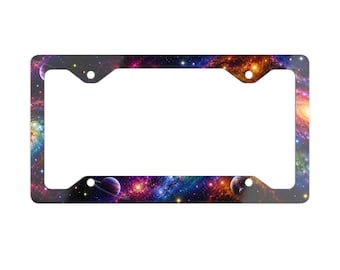 Metalen kentekenplaatlijst Galaxy Nebula | Ruimteplaneten Kosmos