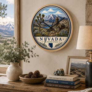 Nevada-Wanduhr | Der Silberstaat