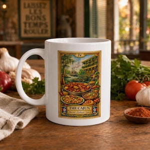 Vintage Cajun Life Mug | Lousianna | Kitchen Art Ceramic