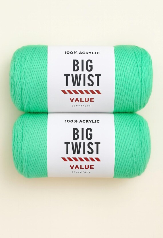 Jade Green Acrylic Yarn Bundle | Big Twist, 2-pack - Etsy