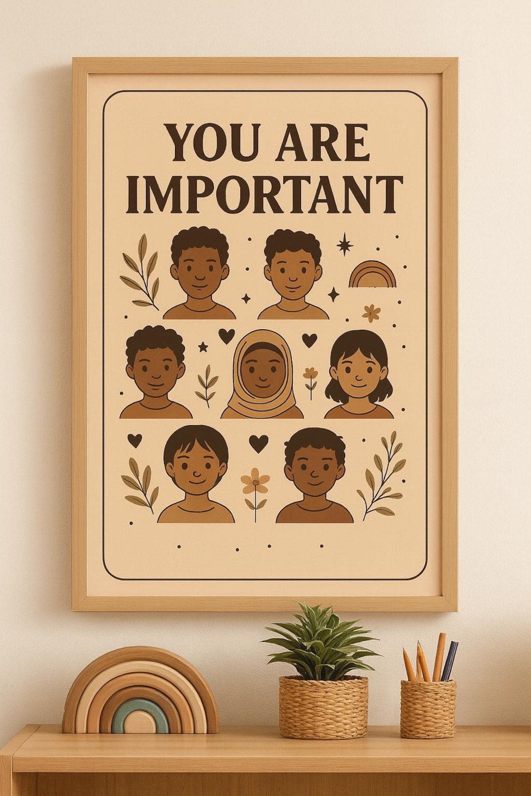 Using Inclusive Language Poster Inclusive Classroom Poster | You Are Important Diversity Print (instant ...
