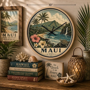 Hawaiian Wall Clock - Etsy