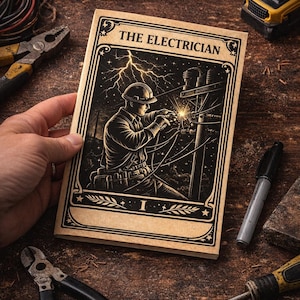 Electrician Journal, 6x9 Lined Notebook for Electrical Workers, Apprentice Gift