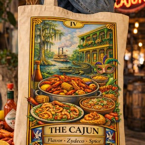 Cajun Food Tarot Print • Louisiana Creole Cuisine Kitchen Wall Art (Digital Download) image 5