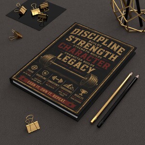Journal « La discipline forge le caractère » | Carnet à couverture rigide
