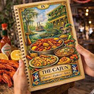 Cajun Food Tarot Print • Louisiana Creole Cuisine Kitchen Wall Art (Digital Download) image 4