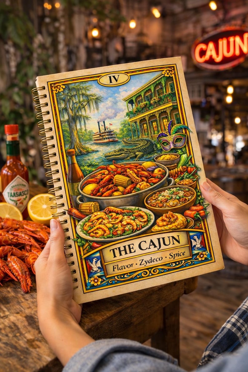 Cajun Food Tarot Print • Louisiana Creole Cuisine Kitchen Wall Art (Digital Download) image 4