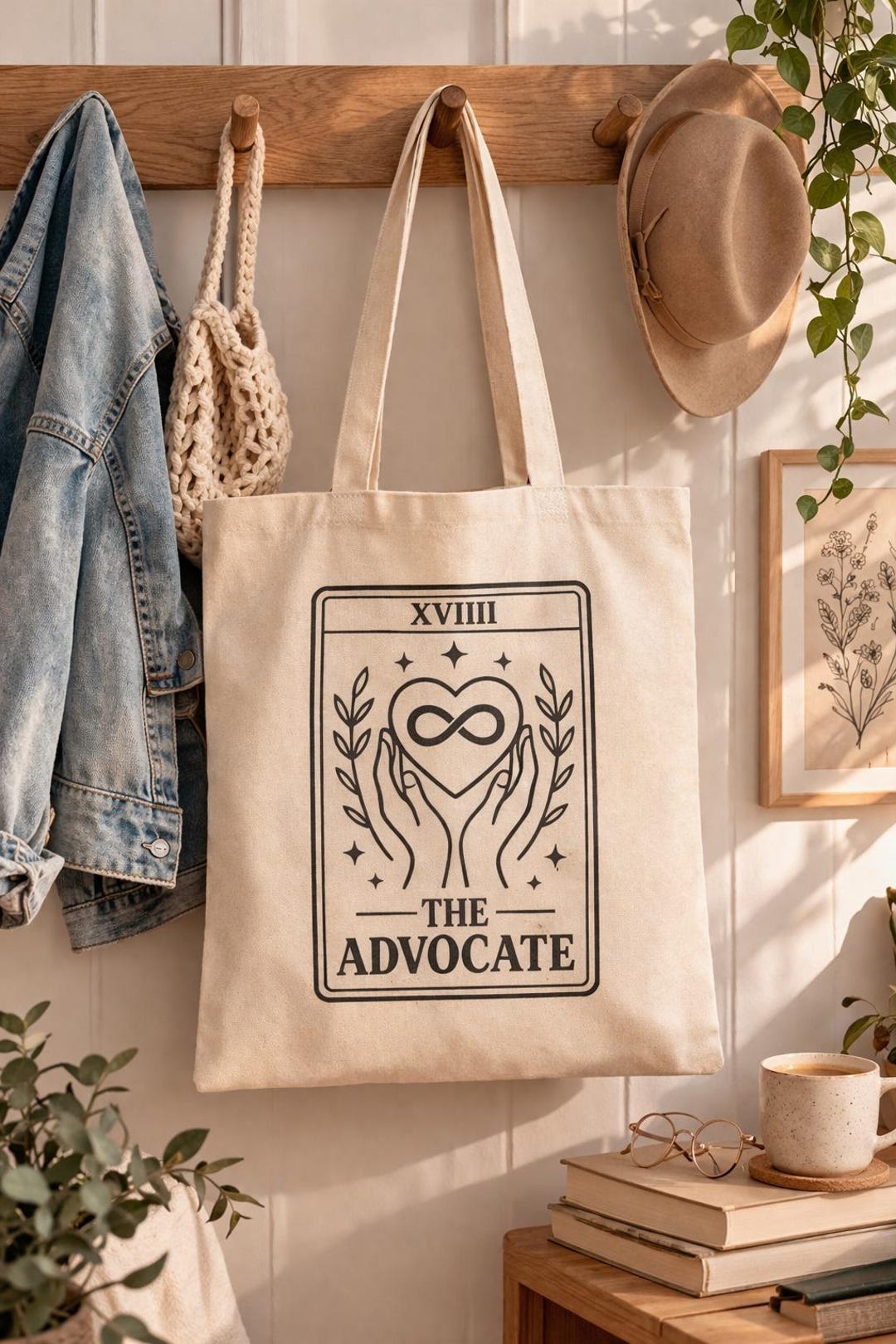 The Advocate Tarot Card Tote | Cotton Canvas Tote Bag - Etsy