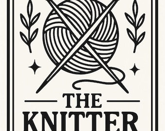 The Knitter Tarot Card Printable • Knitting Wall Art, Yarn Lover Craft Decor (Digital Download)