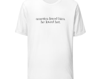 Maglietta minimalista JFK Jr Carolyn Bessette Love Story