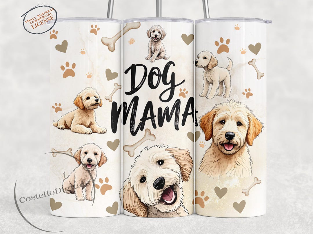 Goldendoodle Dog Mama Tumbler Wrap PNG | 20oz Skinny Sublimation Design ...