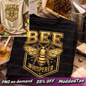 Bee Whisperer Comfort Colors T-Shirt Funny Beekeeping & Beekeeper Tee, Bee Lover Honeybee Apiarist Shirt for Men Women Small Gift Tee-Shirt