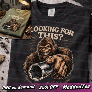 Bigfoot 10mm Socket Comfort Colors T-Shirt, Funny Mechanic Humor Tee, Struggleville Auto Tech Gift, Elusive Tool Garage Shirt for Car Guys