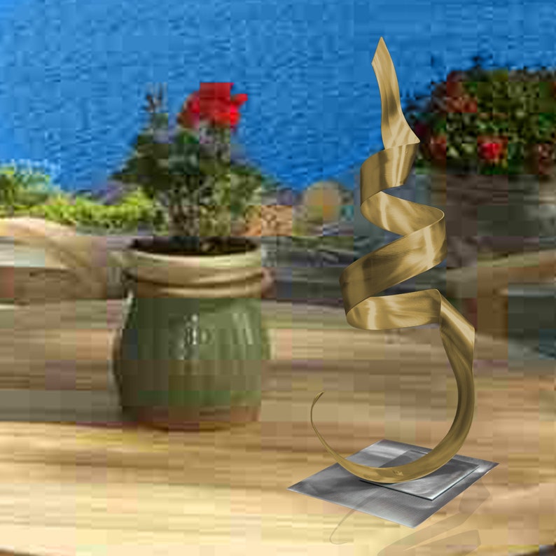 Metal Art Sculpture Home Decor Phoenix Gold Abstract Etsy