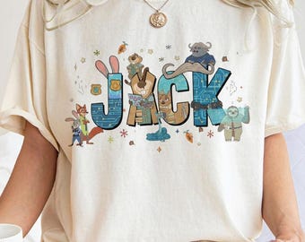 Benutzerdefinierte Zootopia 2 Charaktere Shirt, Disneyland Familien Ausflug Tee