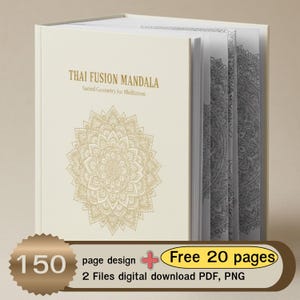 Kleurboek Thai Fusion Mandala | Mindfulnesskunst (digitale download pdf)
