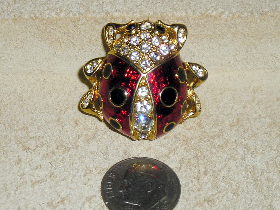 Broche Vintage Ciner Strass - Signée - Bijou Ancien En Métal - Occasion