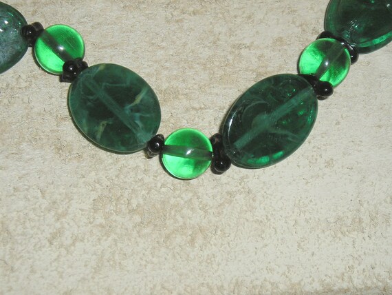 Vintage Max Neiger Art Deco Era Green Art Glass E… - image 4