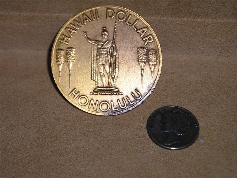 Vintage Hawaii Dollar Honolulu 1973 King Kamehameha Coin 2174 Etsy